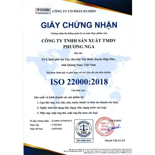 Giấy chứng nhận ISO