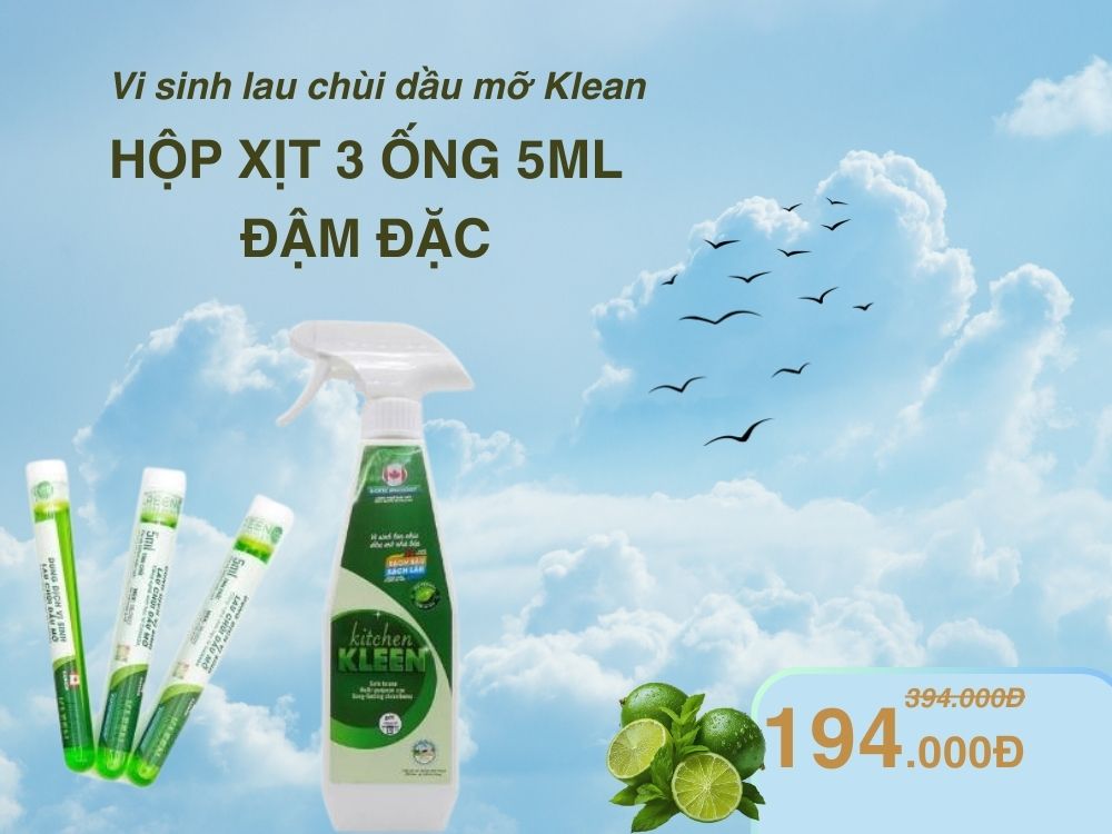 Hiệu Quả Của Sản Phẩm Vi Sinh Lau Chùi Dầu Mỡ Nhà Bếp Kleen Ra Sao?
