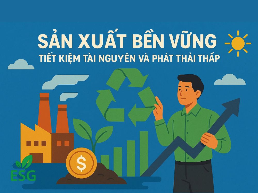 1. Sản xuất bền vững: Tiết kiệm tài nguyên và phát thải thấp