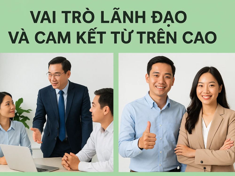 2) Vai trò lãnh đạo và cam kết từ trên cao