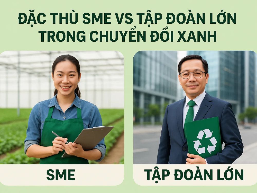 1) Đặc thù SME vs Tập đoàn lớn trong chuyển đổi xanh