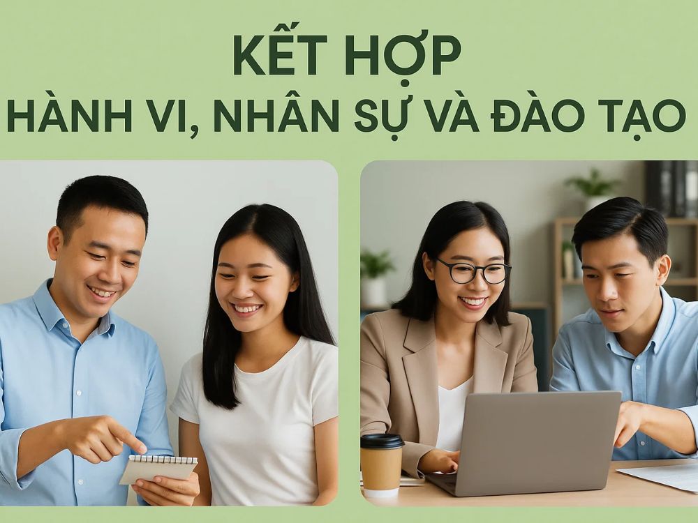 3) Kết hợp hành vi, nhân sự và đào tạo
